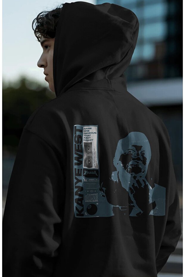 Kanye West Rapper Singer Back Printed Unisex Oversize Premium Hoodie