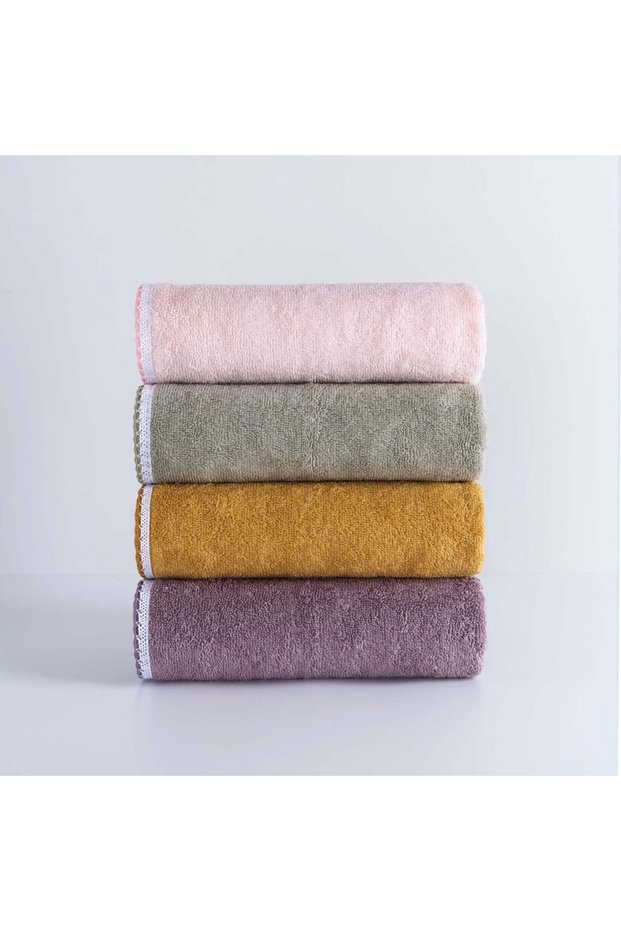 Timeless guipure lace 100% cotton kitchen towel set of 4, assorted colors, 30x50 cm