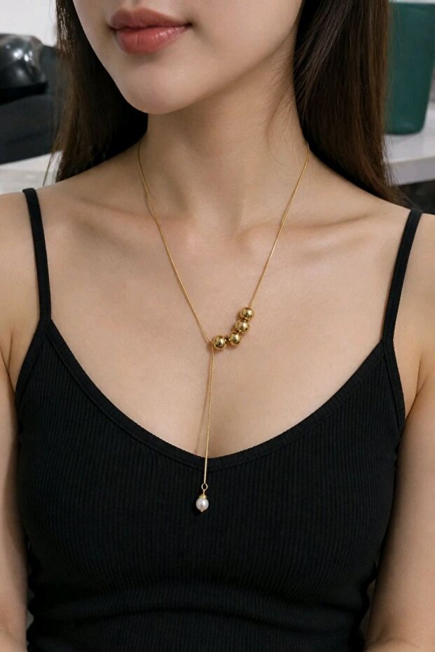 Figured Anti-Tarnish Steel Adjustable Chain Luxury Necklace