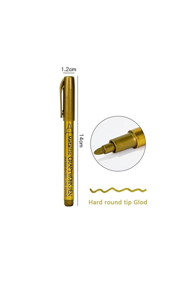 1pcs Hard nib Gold 1/2/3pcs Soft Brush Metallic Marker Pens Gold Silver Permanent Art Markers For Gl