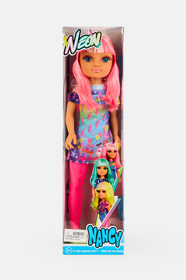 Neon Fashion Doll With Pink Hair
