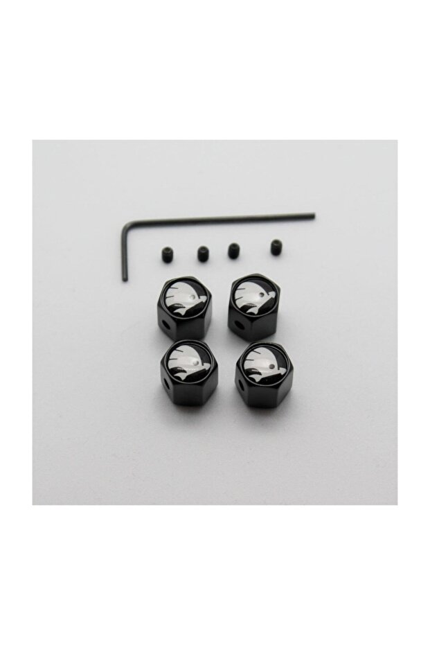 Skoda Valve Cover with Allen Model Black Color Anti-Theft
