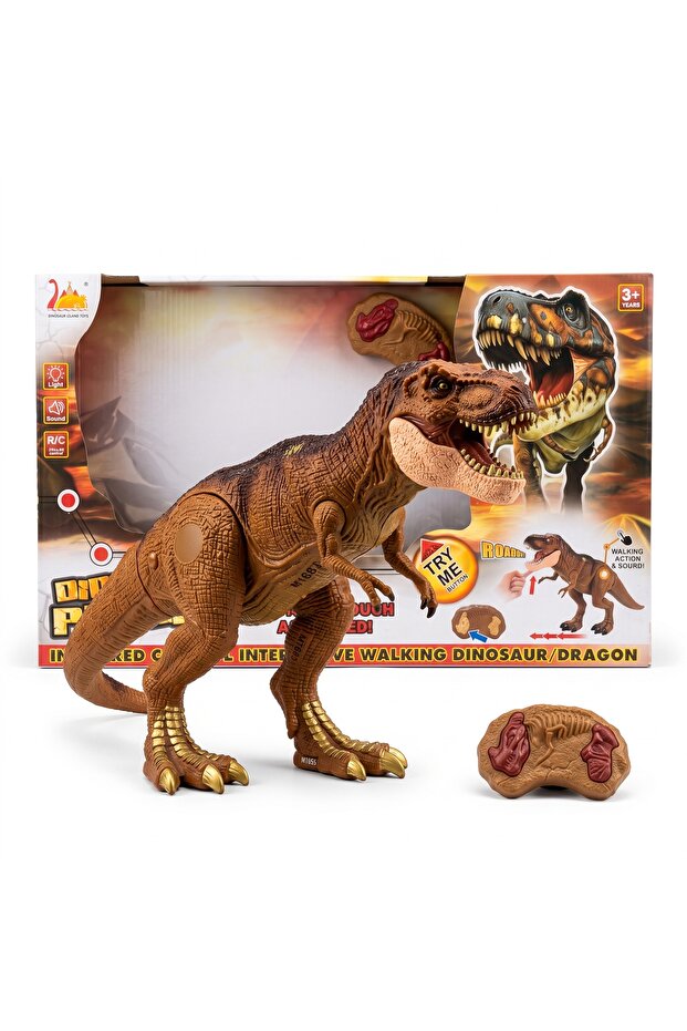Remote Control Dinosaur Toys for Kids - Motion, Sound & Light