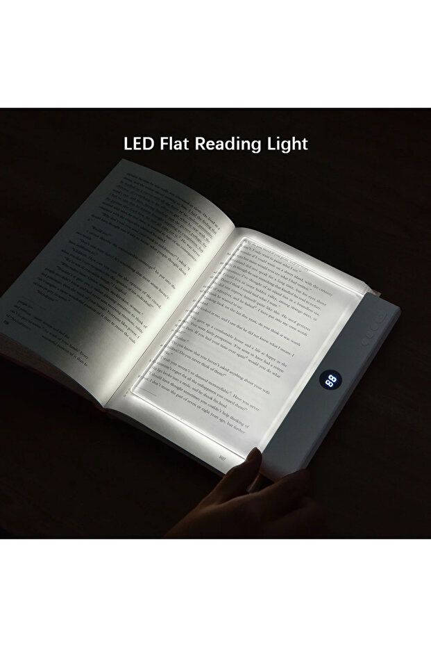 ضوء كتاب أبيض، أضواء LED، أضواء كتاب مسطحة LED قابلة لإعادة الشحن، 3 ألوان ومؤقت، لوحة إضاءة قابلة للتعتيم