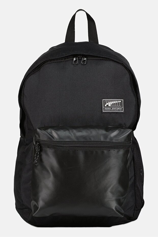 Men Embroidered Logo Backpack, Black