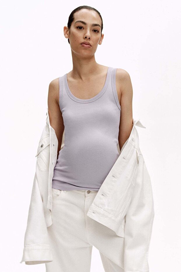 MAMA Ribbed vest top