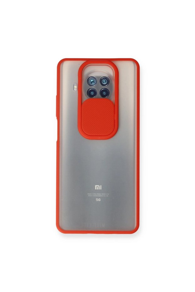 Xiaomi Mi 10t Lite Case Palm Frosted Camera Sliding Silicone - Red