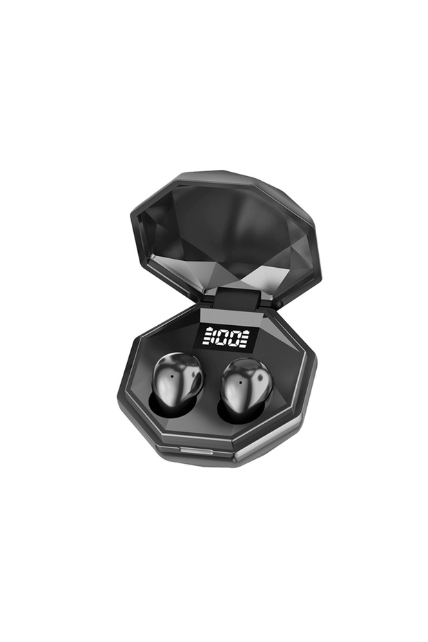 black SK45 Mini Invisible Headphones Wireless Bluetooth 5.3 Headphones Bass Sleeping Headphones with