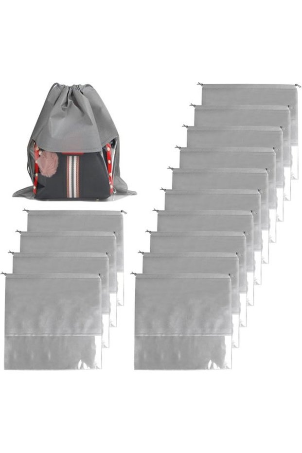 Dustproof storage bags for handbags - 15 pieces 35 cm - Transparent organizer for clothing and accessories