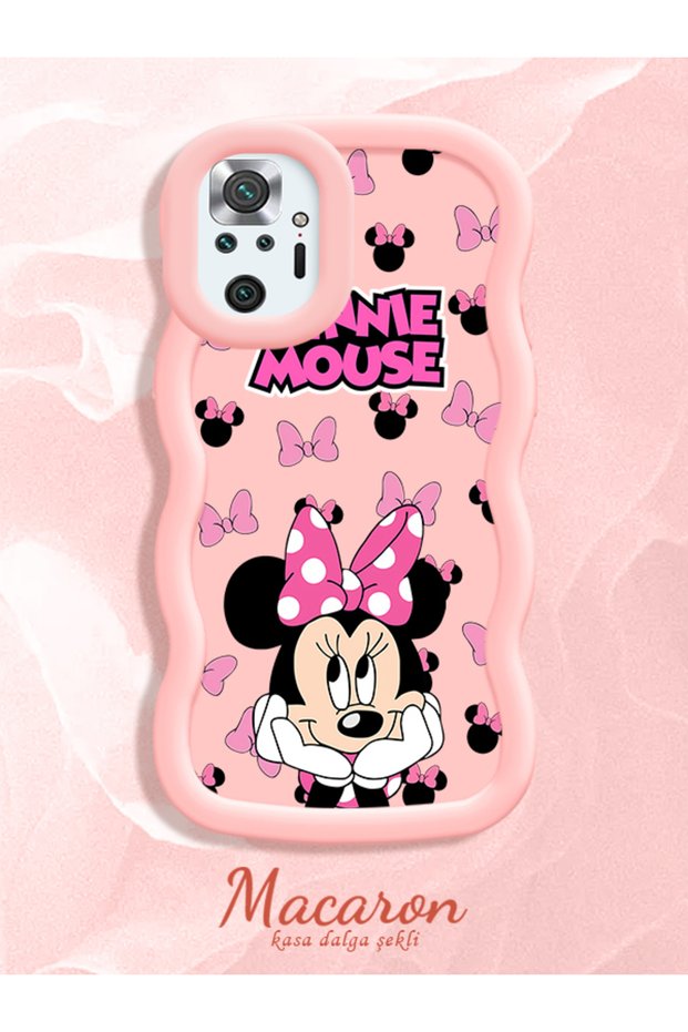 Redmi Note 10 Pro Compatible Wavy Frame Mouse Cartoon Patterned High Quality Silicone Phone Case