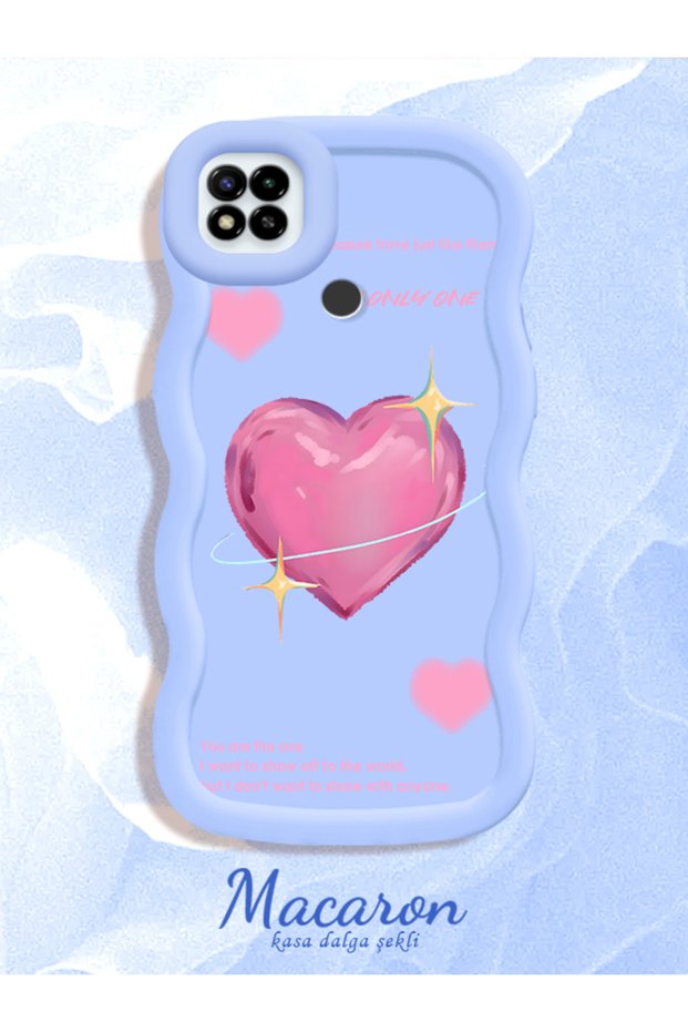 Poco C31 Compatible Silicone Phone Case with Sweet Pink Heart Motifs Three Color Options