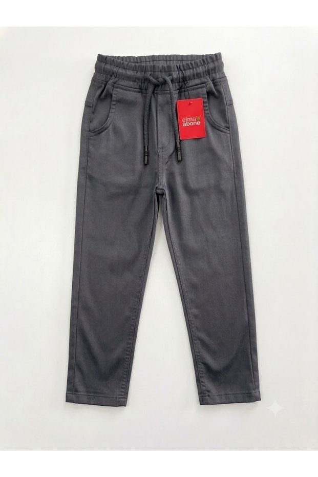Cotton Satin Pants with Elastic Waist and Laces for Primary School Children