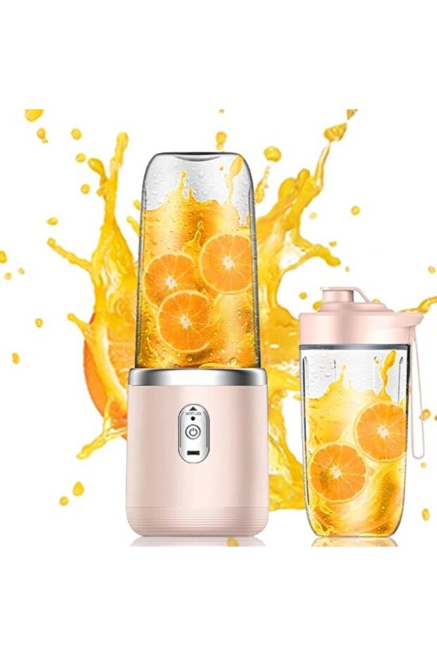 Portable Mini Blender - USB Rechargeable Smoothie Maker with 6 Stainless Steel Blades - Travel Size