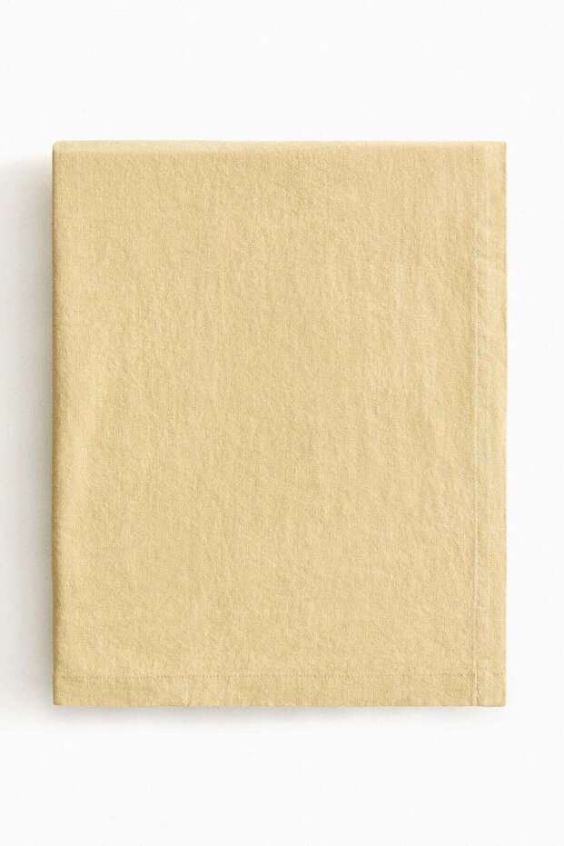 Linen-blend tablecloth