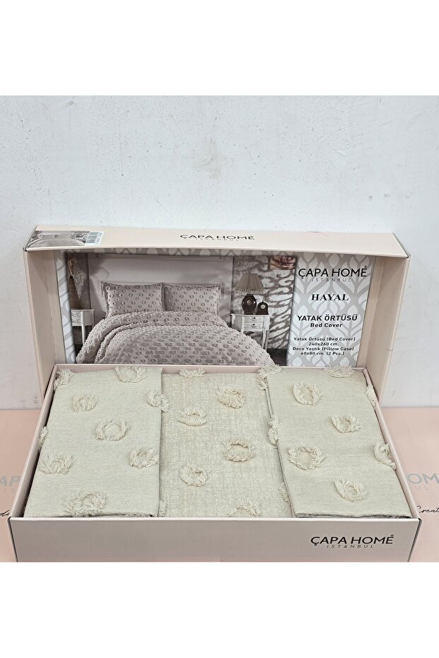 Hayal Bohemian Bearded Original Chenille Double Bedspread