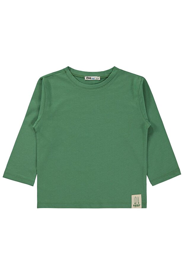 Basic Long Sleeve Sweatshirt for 2-5 Years - Green