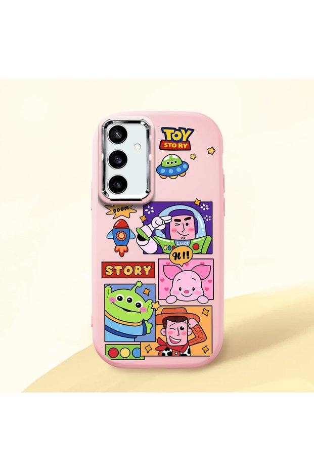 Pink Silicone Case with Shock-Absorbing Camera Protection Compatible with Samsung Galaxy S23 Fe