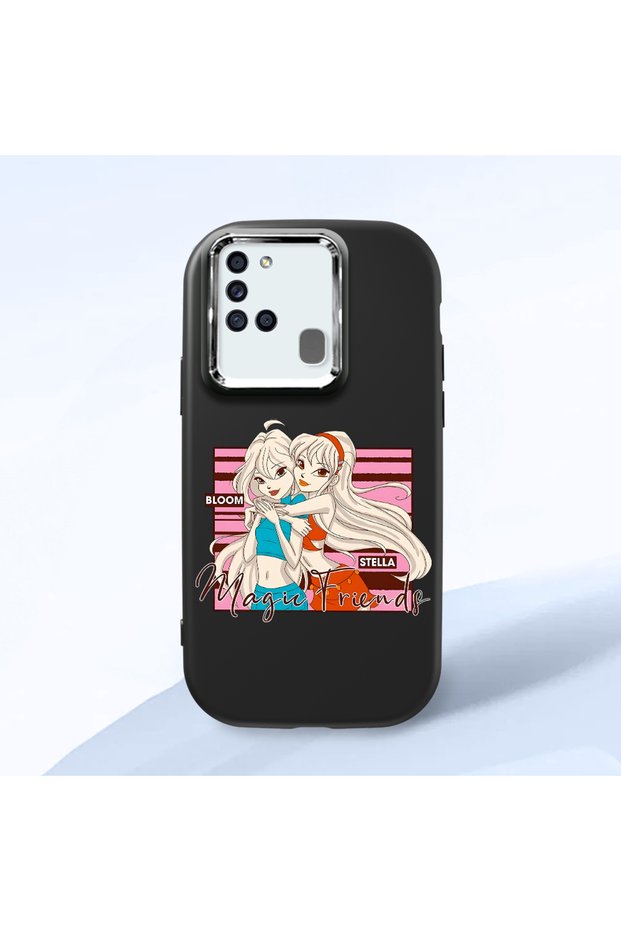 Samsung Galaxy A21S Compatible Black Silicone Case with Shock-Absorbing Camera Protections