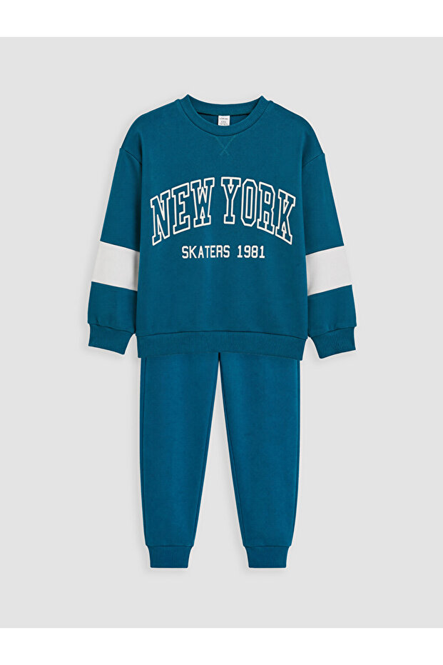 Lcw Kids Petrol New York Printed Boys' Set