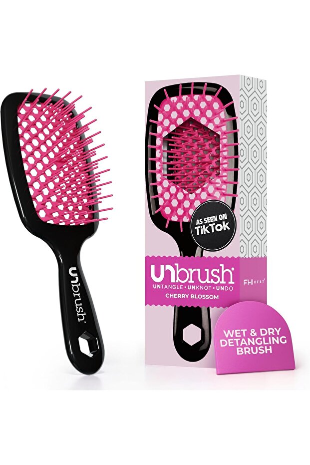 Brushless Wet and Dry Vented Detangling Hair Brush, Pink