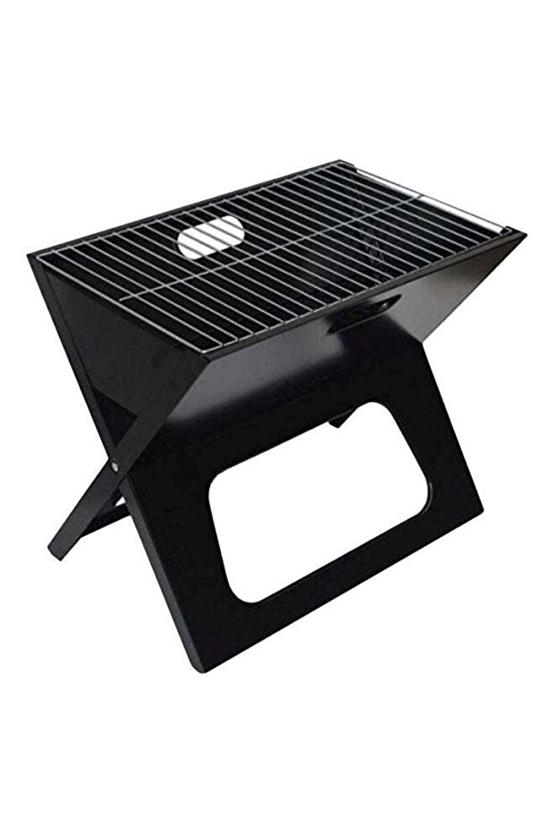 Portable Charcoal Grill Black/Silver 35.5x2.54cm