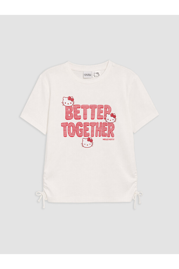 Rmz Gi̇yi̇m Farkiyla Zero Roba Collar Hello Kitty Printed Girls' T-Shirt