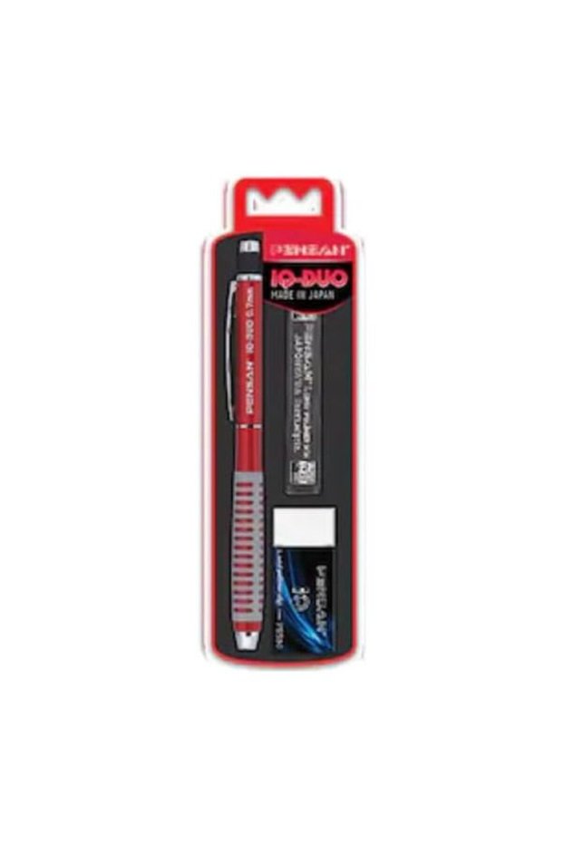 Pensan Iq-Duo 0.7 mm Red Versatil Pen Set with Eraser