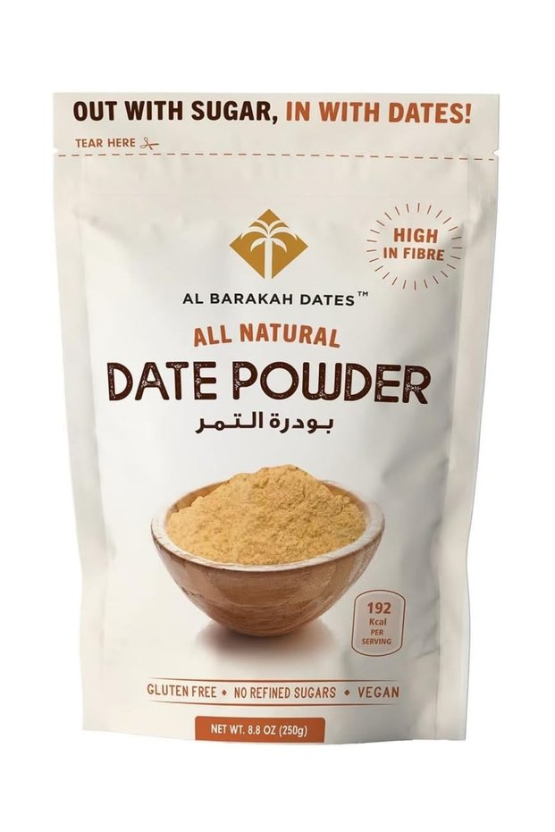 Natural Date Powder - Gluten Free - No Added Sugar - High in Fibre - 500g