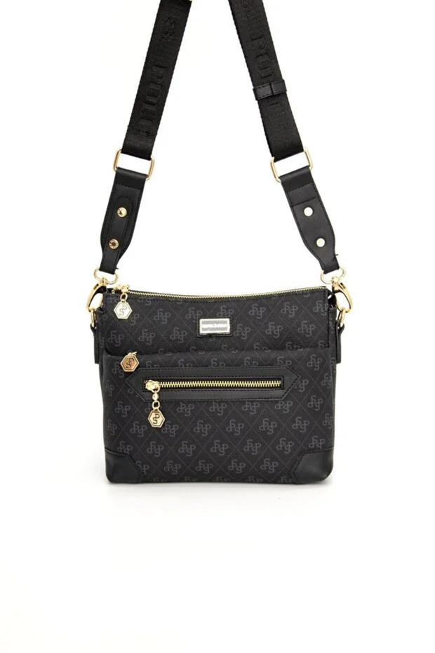 Black - Black Monogram Women's Crossbody Bag Sp1110