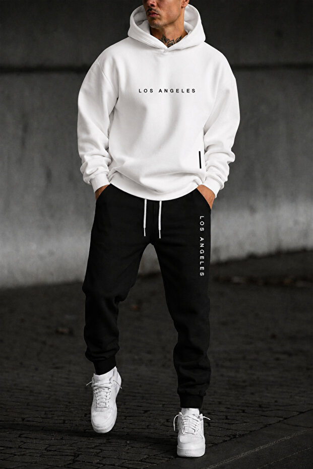 Sweatshirt Tracksuit Set Oversize Shaped Comfortable Fit High Quality Fabric Printed Lettering