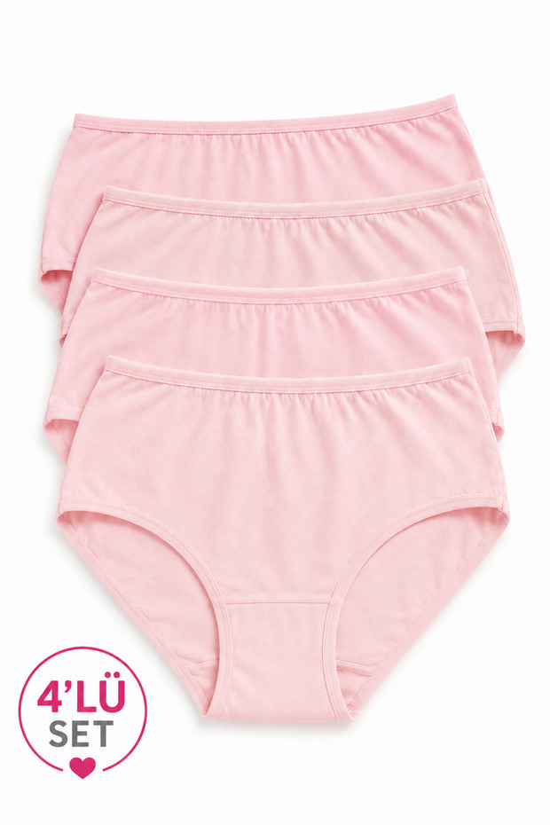 100% Cotton High Waist Daily Panties 4-Pack