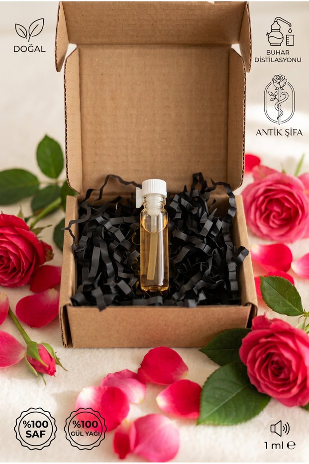 100% Pure Rose Oil 1 ml - Additive-Free Natural Genuine Steam Distillation
