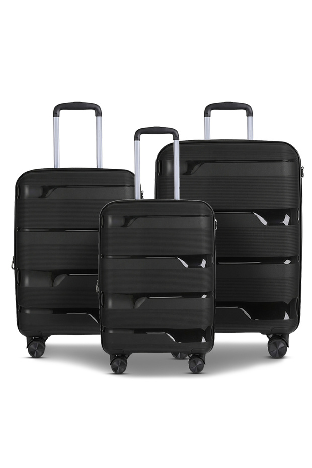 Ozone Expandable PP 3PCS Set (20/24/28) Luggage, Hard Shell, Unbreakable, Combination Lock, Suitcase