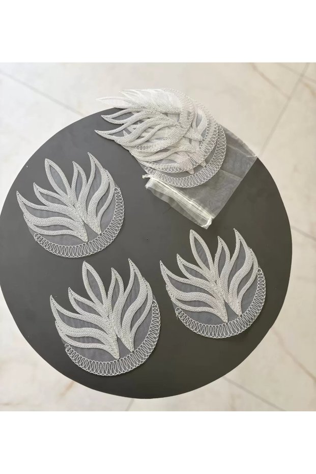 Set of 6 Lace Coffee Coasters 15X15 cm Assorted Patterned Decorative Coasters