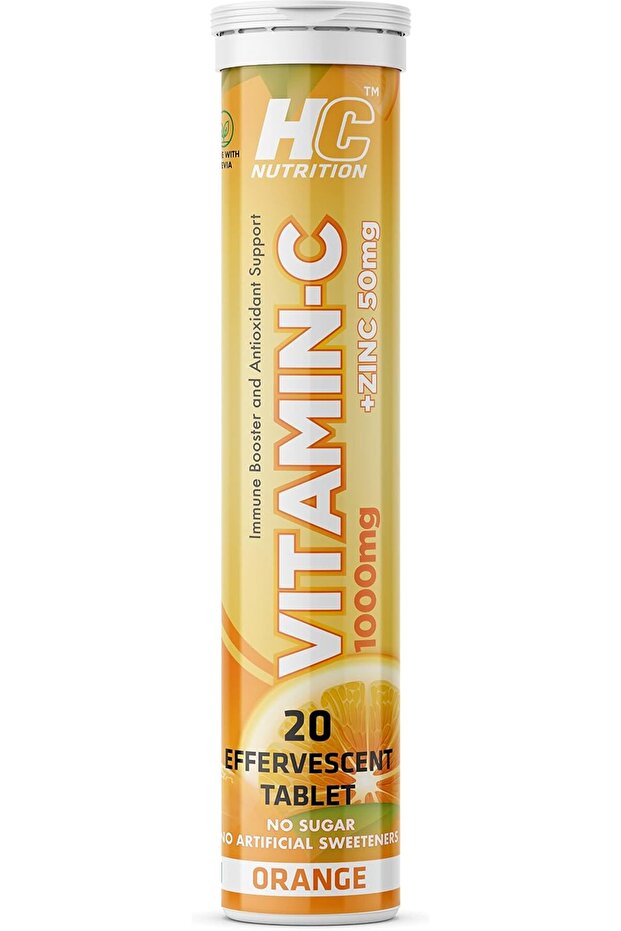 Vitamin C 1000mg + Zinc 50mg Stevia Effervescent
