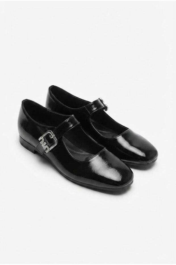 20861 Comfortable, Stylish, Elegant Women's Ballerinas with Buckle Detail on the Toe
