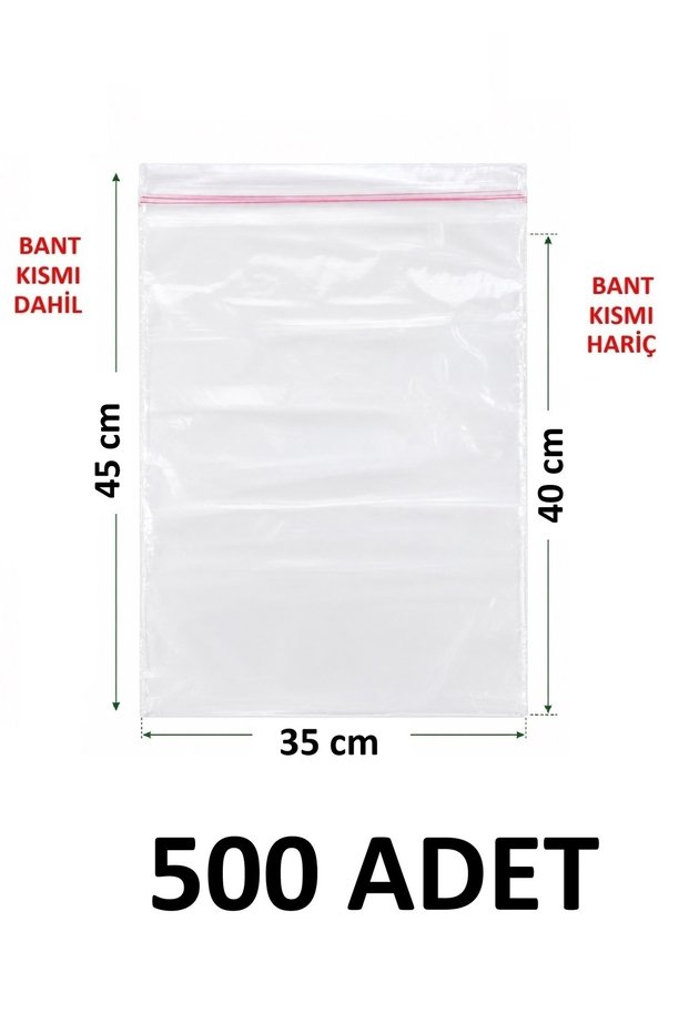 500 Pieces 35X40+5 cm Transparent Nylon Bags with Polyethylene Tape 35X45 cm Adhesive Flat Pe Bags