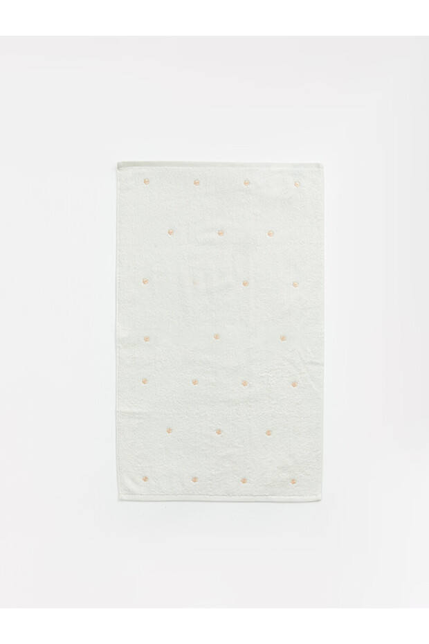 Rmz Gi̇yi̇m Farkiyla Embroidered Polka Dot Cotton Face Towel 50X80 cm