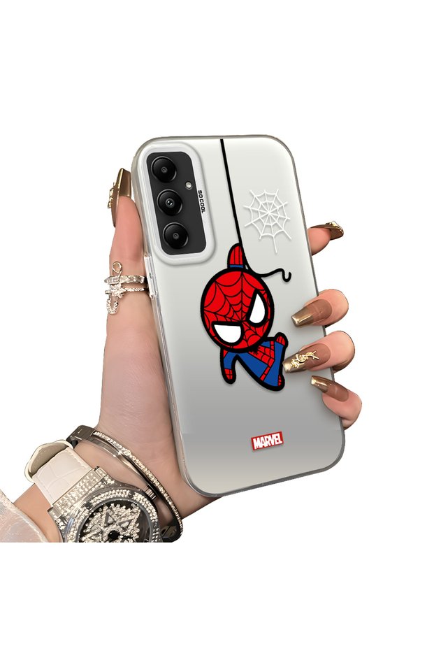 Samsung Galaxy A05S Compatible Silicone Edge Hard Back Case Couple Phone Case Spider Man Patterned