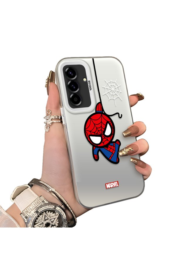 Samsung Galaxy A56 Compatible Silicone Edge Hard Back Case Couple Phone Case Spider Man Patterned