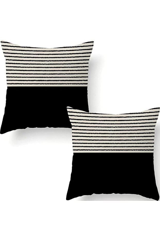 Home Ultra-Soft Pillow Cover, Modern Geometric Pattern Styles Pillow Case -Linen-Blend Breathable &