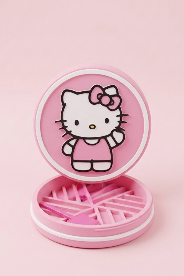Hello Kitty Design Pink Grinder - 2-Compartment Spice and Herb Grinder (Spatula Gift Included)