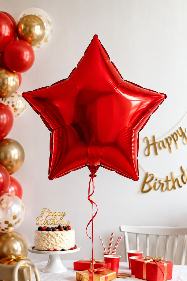 Foil Balloon Star Red 18 Inch 45 cm Birthday Party Celebration Organization Decoration Balloon