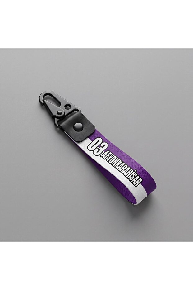 03 Afyonkarahi̇sar Designed Fabric Car Motorcycle Keychain
