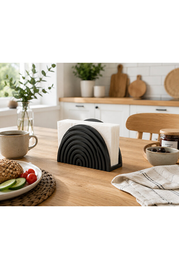 Crescent Napkin Holder Decorative Desktop Napkin Holder Modern Kitchen Tableware Accessory 3D Printing
