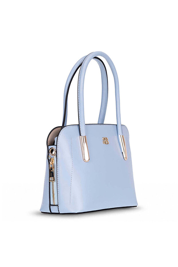 Burkley Solenne Powder Blue Pu Leather Women's Hand and Shoulder Bag