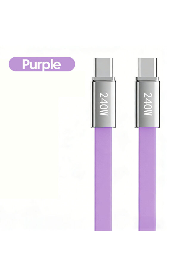 Purple 240W Super Fast Charge PD Type C Liquid Silicone Cable Quick Charge Usb Cable Usb C to C Char