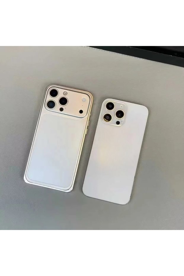 15 Pro Max Silver Original Color Alloy Frame Case For 13 14 15 16 Pro Max Instant Upgrade 17 Pro Max