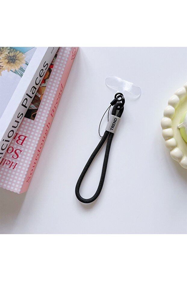 Black Phone Lanyard Wrist Strap Phone Case Connection Piece Phone Case Universal Accessories Anti Sl