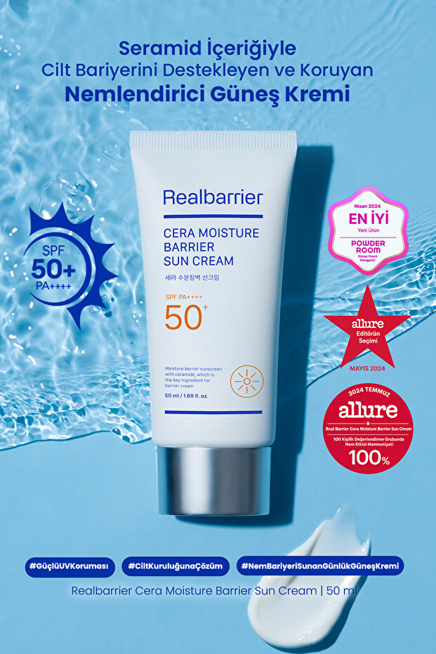 Moisturizing Sunscreen That Supports the Skin Barrier Realbarrier Cera Moisture Barrier Sun Cream